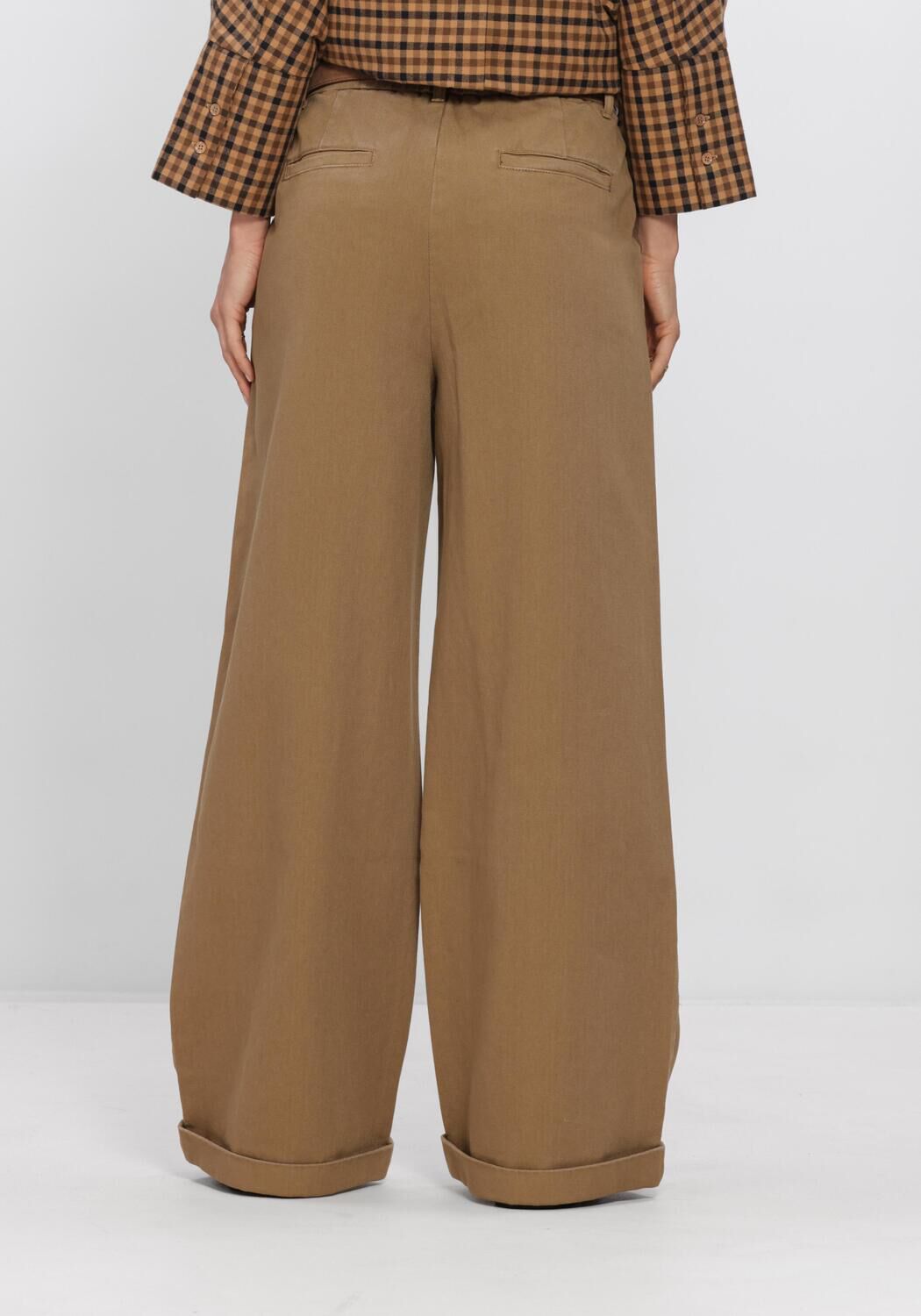 Camel WITHBLACK Wide jeans WBLSTEFFI HW WIDE PANT - large