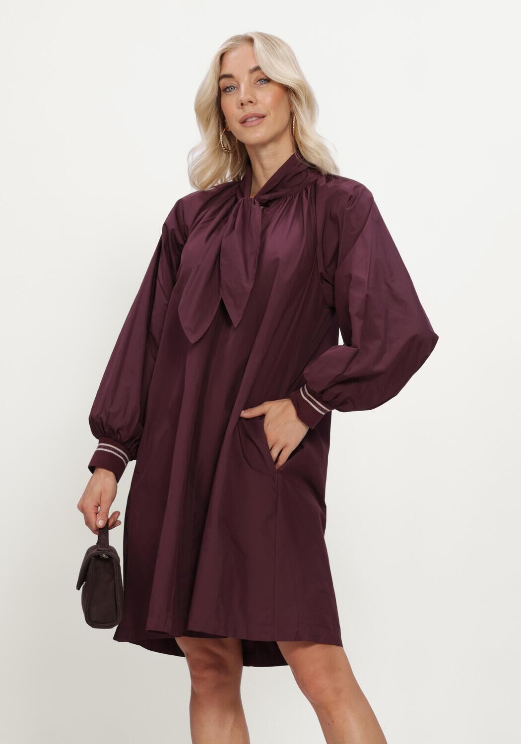 Bordeaux SUMMUM Mini jurk DRESS TAFT LIGHT - large