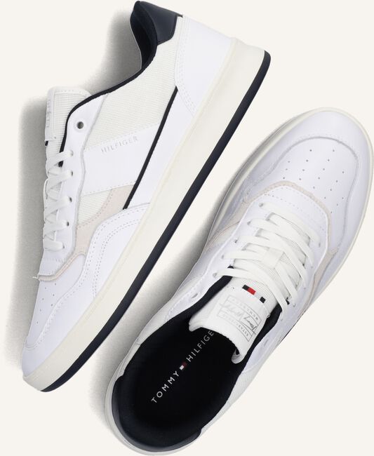 Witte TOMMY HILFIGER Sneakers RETRO COURT CUPSOLE Witte TOMMY HILFIGER Sneakers RETRO COURT CUPSOLE - large