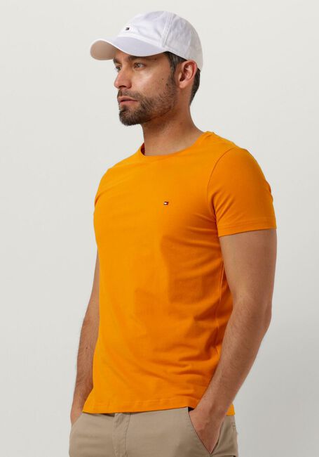 TOMMY HILFIGER T-shirt STRETCH SLIM FIT TEE en orange - large