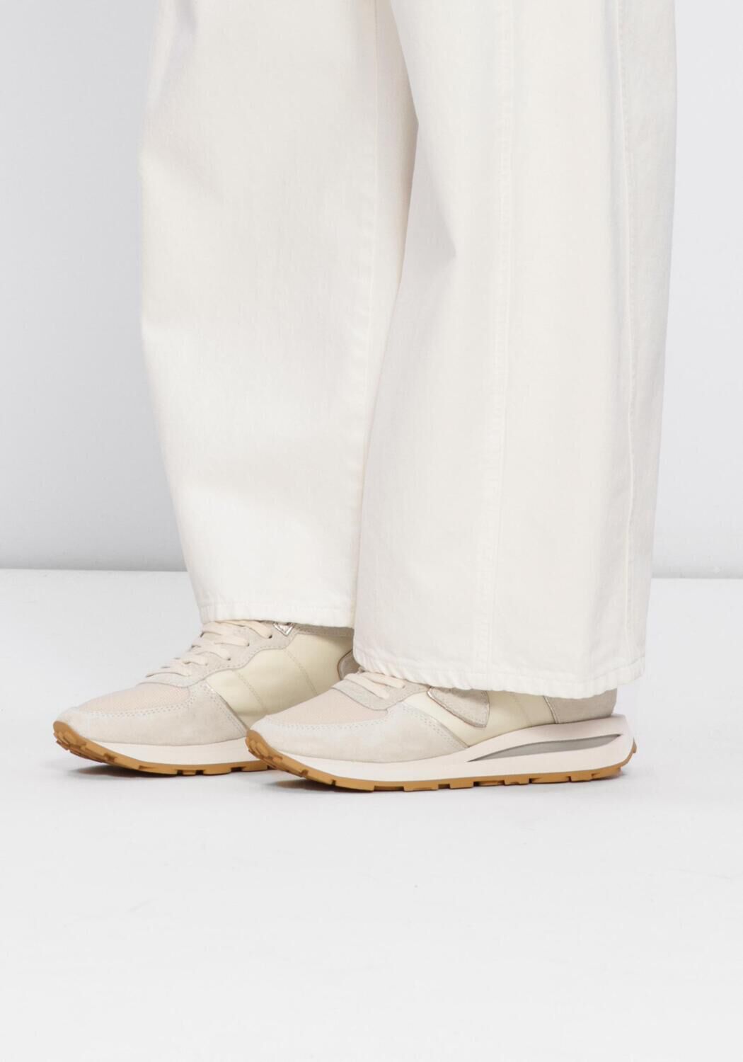 Beige PHILIPPE MODEL Sneakers TROPEZ HAUTE LOW WOMAN - large