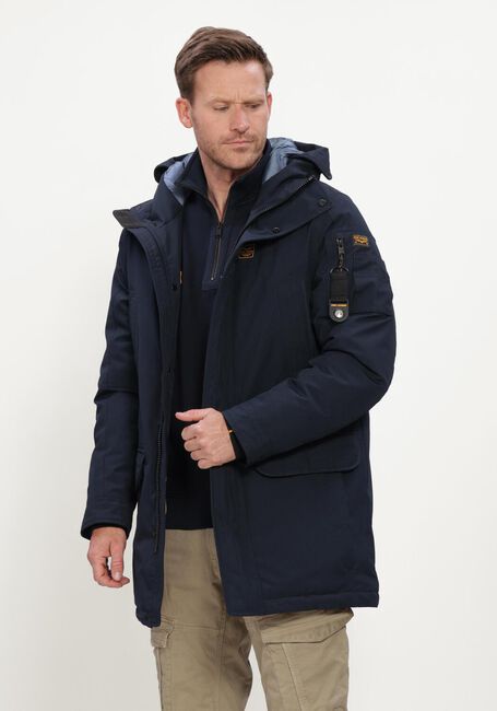 PME LEGEND Veste matelass&eacute; SEMI LONG JACKET ROCK-PACK Bleu fonc&eacute; - large