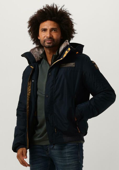 PME LEGEND Jack BOMBER JACKET ICE STRIPER 4.0 DEWSTER Bleu foncé - large