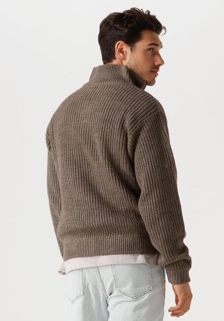 Taupe AMERICAN VINTAGE Trui CRASHWAY HALF ZIP H - large