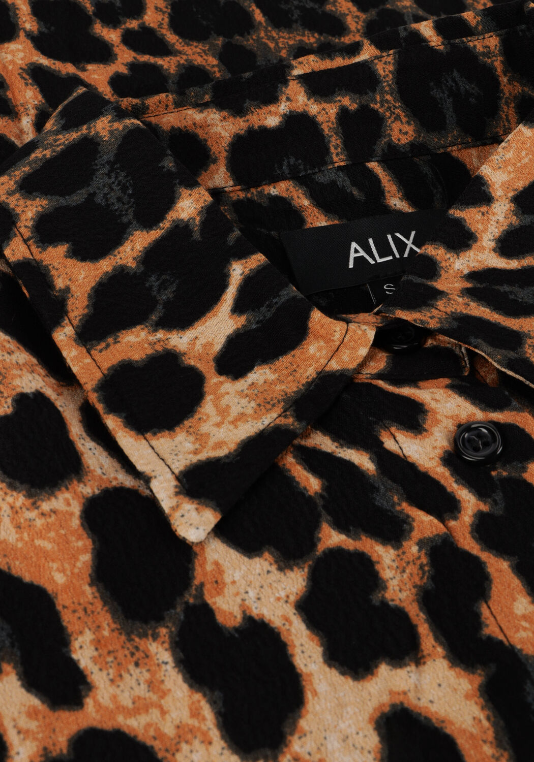 Bruine ALIX THE LABEL  LADIES WOVEN ANIMAL BLOUSE - large