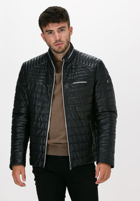 MILESTONE Veste en cuir TERENZIO en noir - large