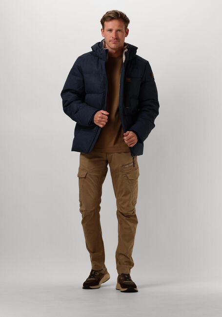 Blauwe PME LEGEND Jassen SEMI LONG JACKET YETCRAFT MELANGE TWILL - large