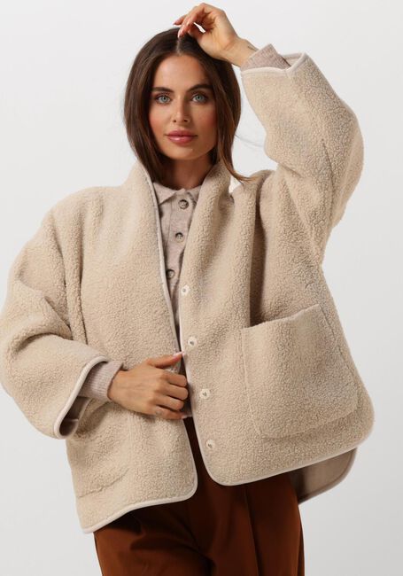 KNIT-TED Veste en cuir JOKO Sable - large