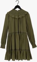 SCOTCH & SODA Mini robe SMOCKED AND TIERED LONG SLEEVED DRESS Olive