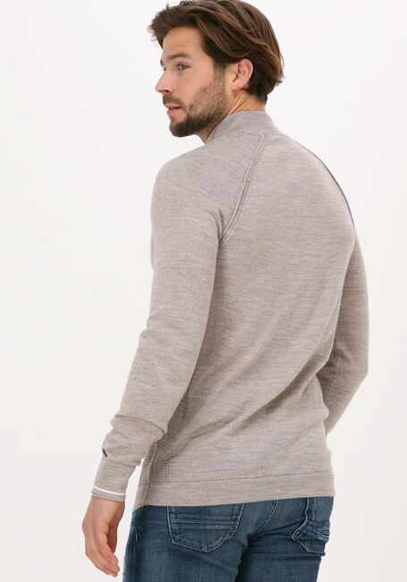 Beige CAST IRON Trui MOCK NECK TECH MERINO - large