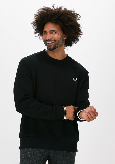 FRED PERRY Pull CREW NECK SWEATSHIRT en noir - large