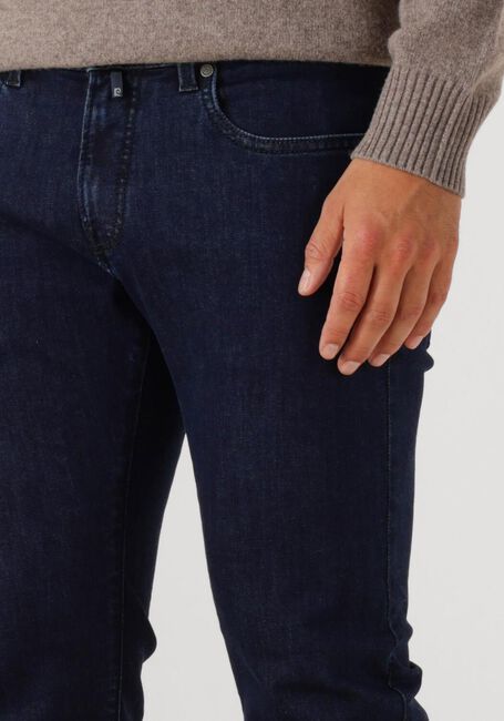 Donkerblauwe PIERRE CARDIN Slim fit jeans LYON TAPERED - large