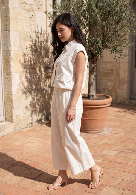 Witte MSCH COPENHAGEN Broeken/jumpsuits MSCHJOSILYN HW SKIRT PANTS - large