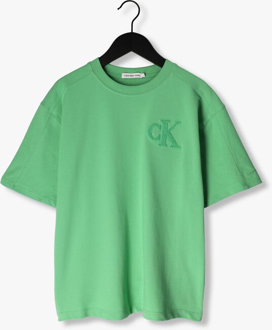 CALVIN KLEIN T-shirt INTERLOCK PIQUE SS T-SHIRT 1 en vert - large