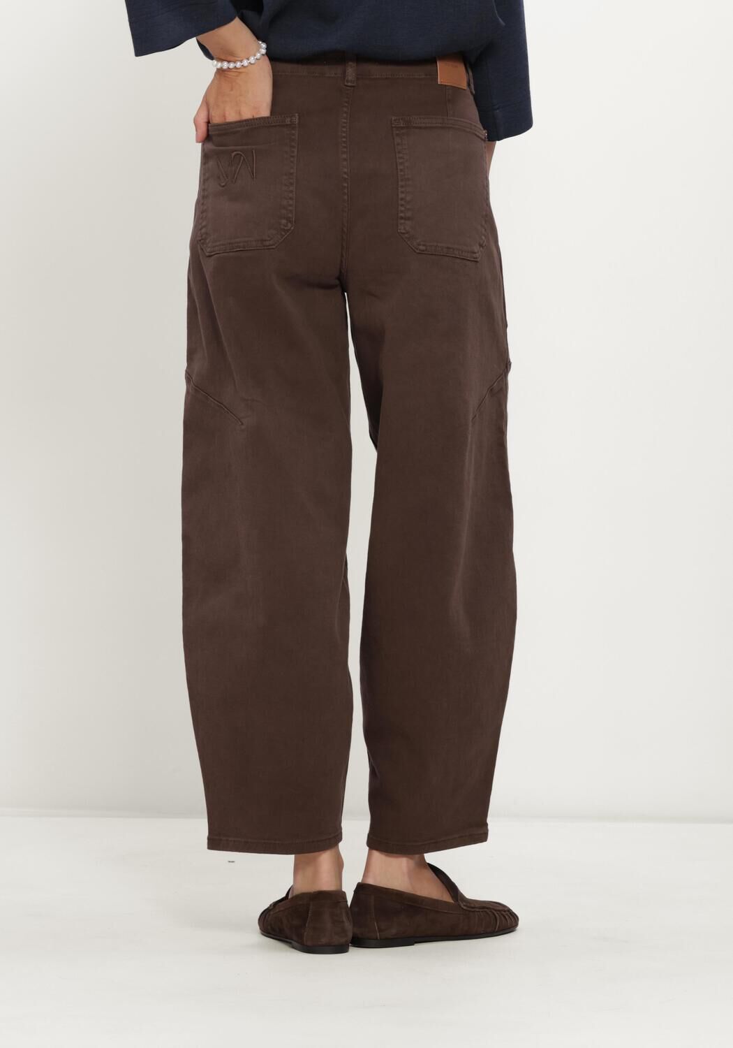 Bruine MOS MOSH Broeken/jumpsuits MMROSY VIA PANT - large