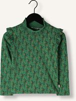 MOODSTREET FLOWER PRINT RUFFLE COL Hauts & T-shirts en vert MOODSTREET FLOWER PRINT RUFFLE COL Hauts & T-shirts en vert - medium