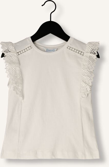 Witte MAYORAL T-shirt S/S CROCHET T-SHIRT Witte MAYORAL T-shirt S/S CROCHET T-SHIRT - large
