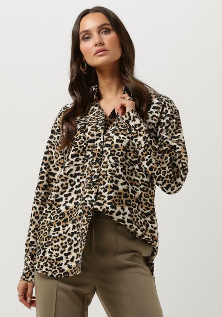SELECTED FEMME SLFSALLI LS OVERSIZE SHIRT Blouses en marron - large