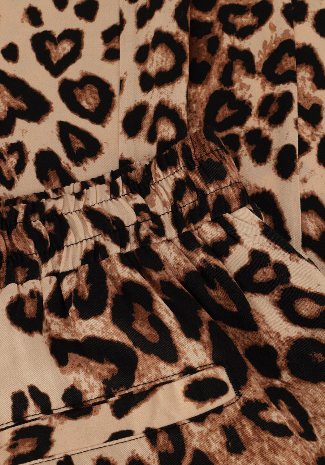 ALIX THE LABEL LADIES WOVEN TWILL LEOPARD PANTS Pantalons en marron - large