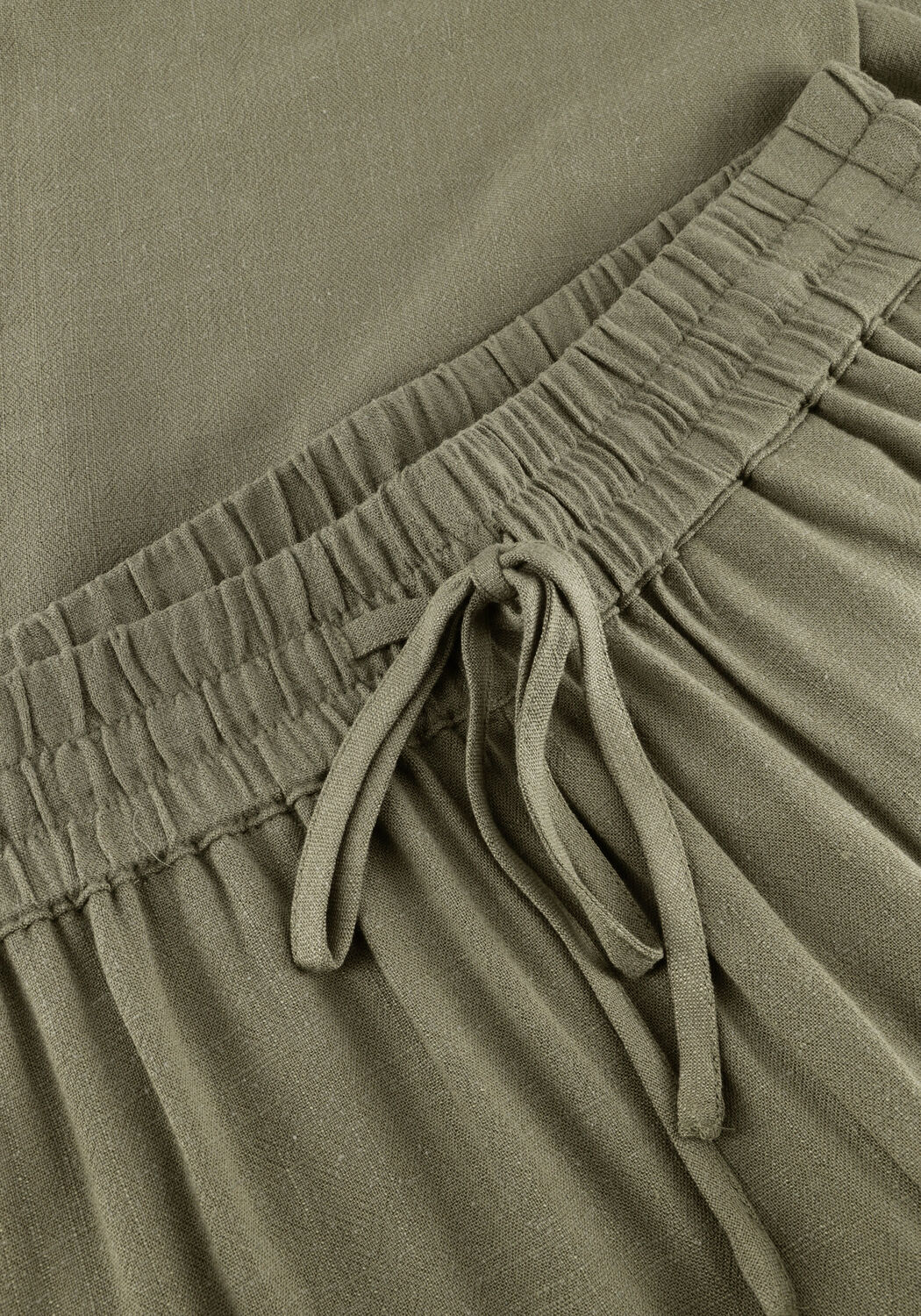 SELECTED WOMEN Pantalon large SLFVIVA-GULIA HW LONG SUN PANT en vert - large