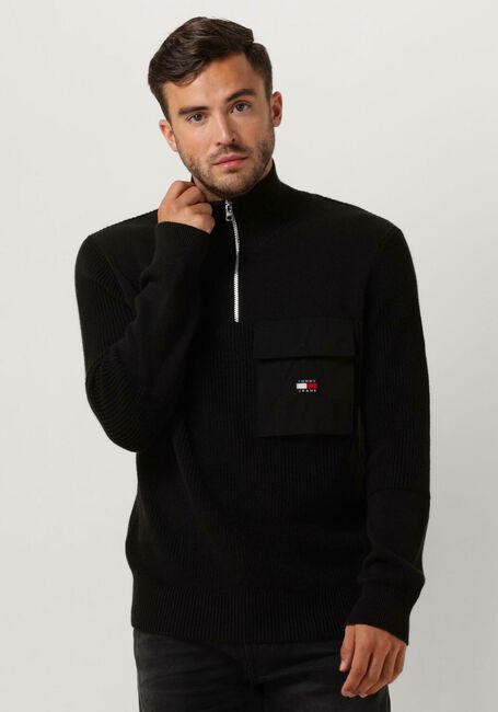 TOMMY JEANS Pull TJM CHECK SHERPA LINED OVERSHIRT en noir - large
