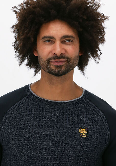 Blauwe PME LEGEND Trui R-NECK KNIT SWEAT COMBINATION - large