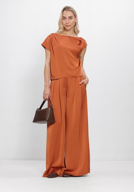 DANTE6 DANTE6-ROAM SATIN DRAPEY TOP Hauts & T-shirts en orange - large