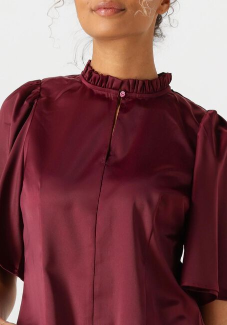 CO'COUTURE ADNACC OPEN BACK SS BLOUSE Blouses Bordeaux - large