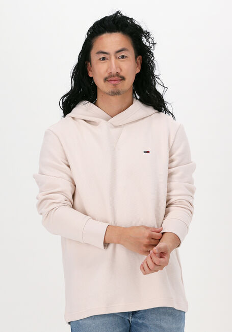 TOMMY JEANS Chandail TJM WAFFLE HOODED SNIT Crème - large