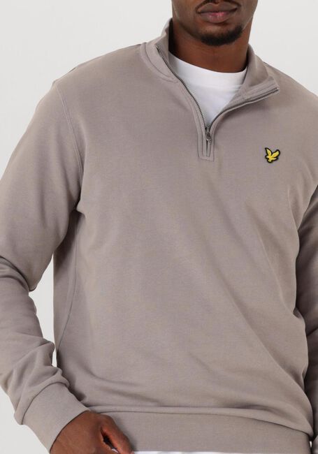 LYLE & SCOTT Chandail LOOPBACK QUARTER ZIP SWEAT en gris - large