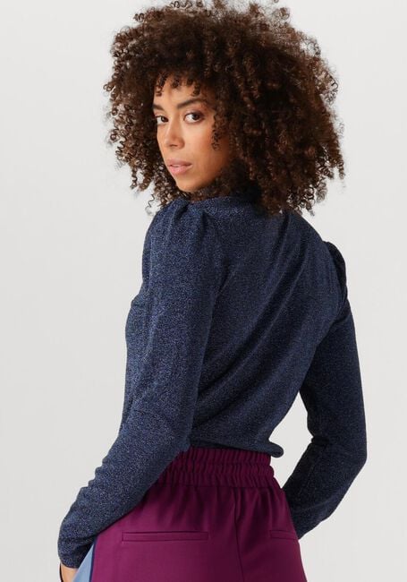 Donkerblauwe POM AMSTERDAM Trui TURTLENECK - GLITTER DAWN BLUE - large