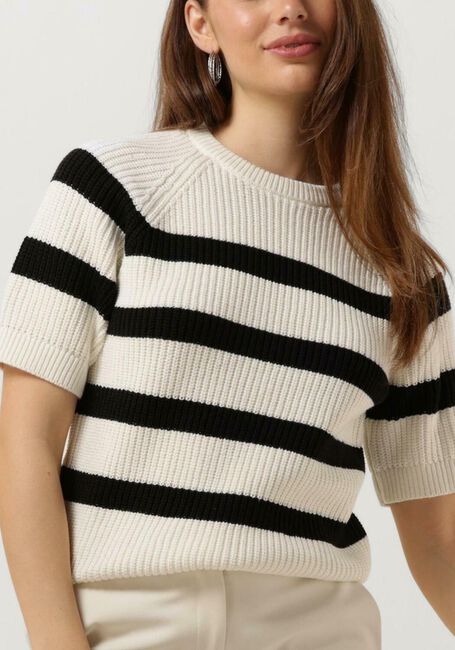 SELECTED FEMME Pull SLFBLOOMIE SS KNIT O-NECK en blanc - large