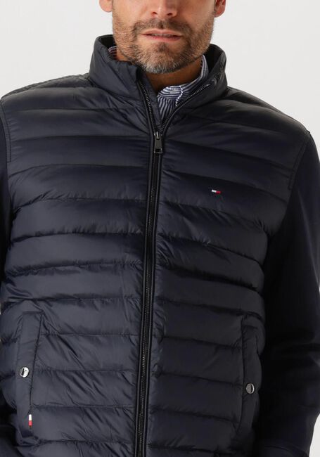 Blauwe TOMMY HILFIGER Gewatteerde jas MIX MEDIA STAND CLLR - large