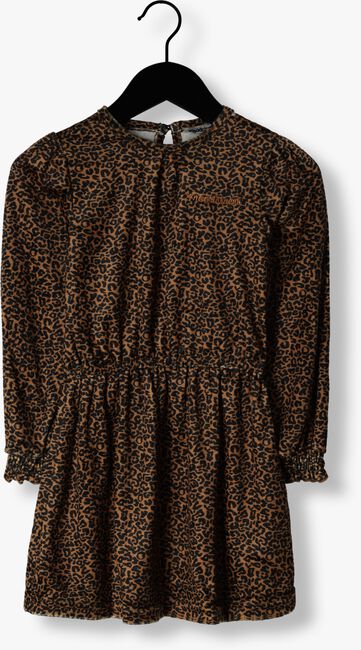 Camel MOODSTREET Mini jurk VELOURS LEOPARD DRESS - large