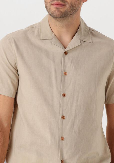 ANERKJENDT AKLEO SSS COT/LINEN SHIRT Chemises en beige - large