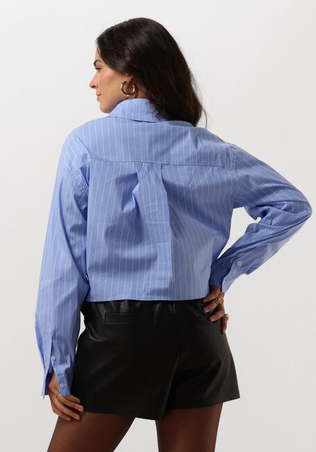 COLOURFUL REBEL ALIYA STRIPED BOXY BLOUSE Blouses Bleu foncé - large