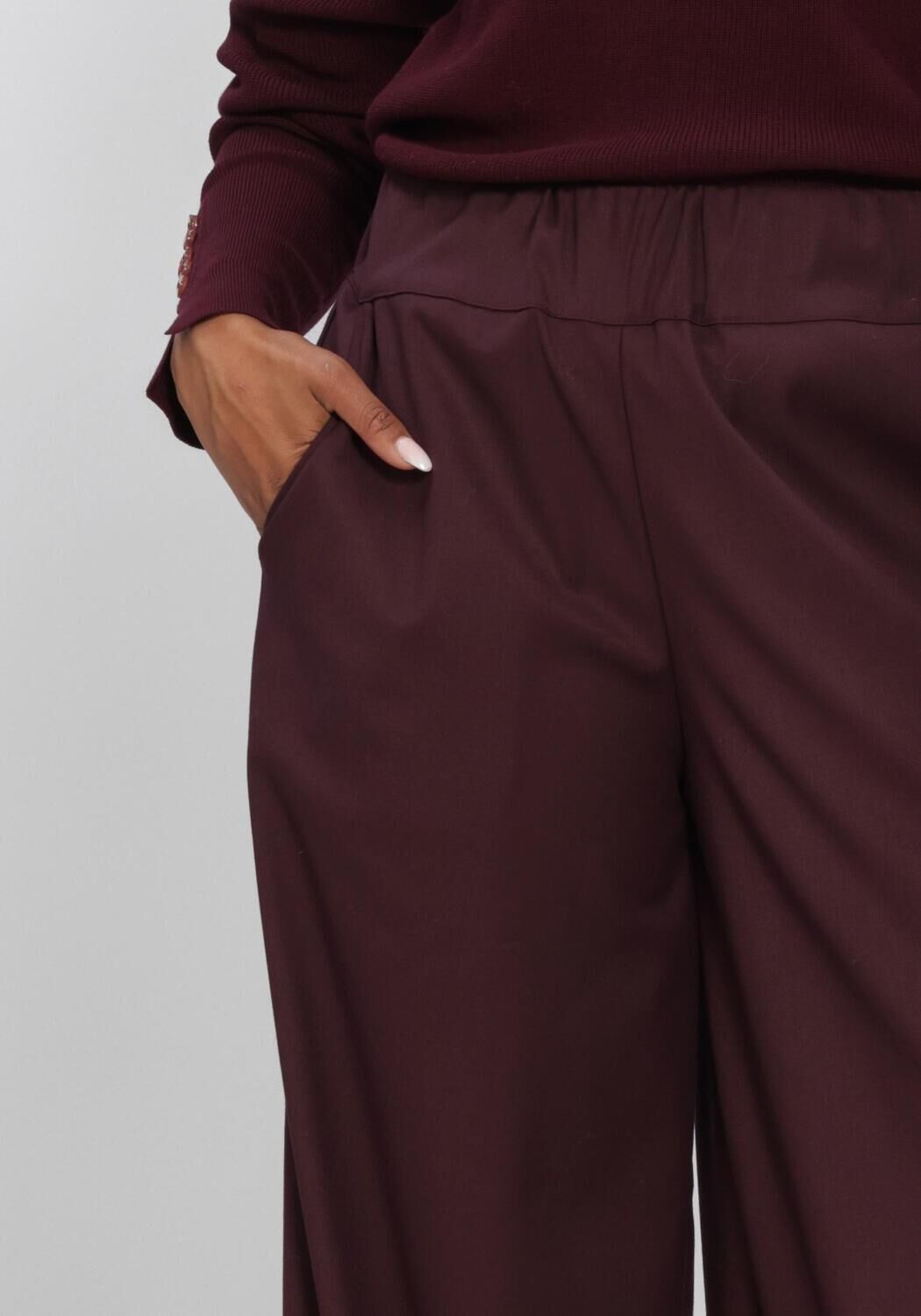 NUKUS Pantalon large LIEVE PANTS Bordeaux - large