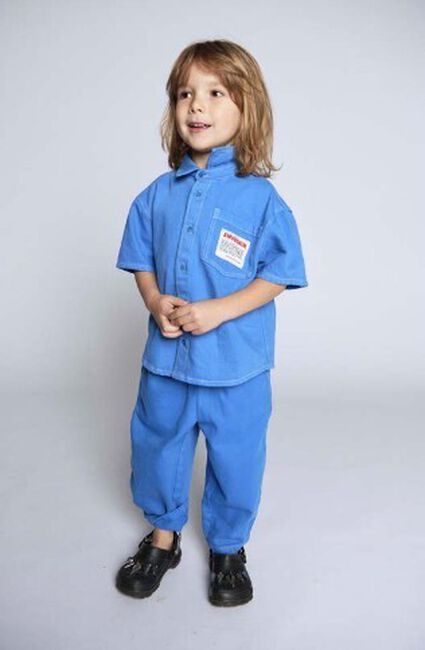 Blauwe AMERICAN VINTAGE Casual overhemd PUSWAY - large