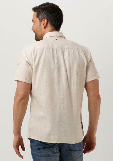 Gebroken wit PME LEGEND Casual overhemd SHORT SLEEVE SHIRT CTN SLUB - large