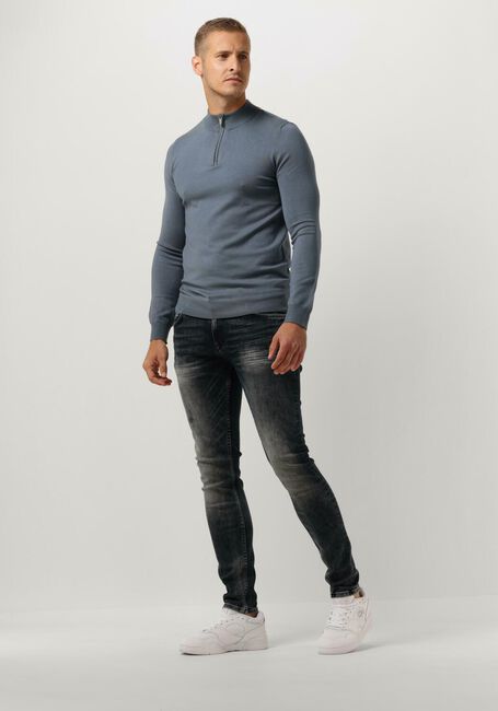 PUREWHITE Pull ESSENTAIL HALFZIP en bleu - large