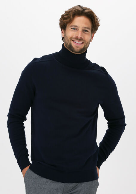 Donkerblauwe SELECTED HOMME Coltrui SLHBERG ROLL NECK - large