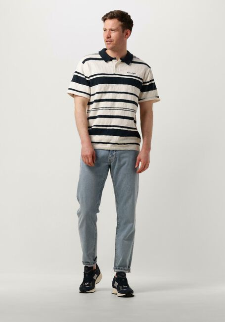 Gebroken wit ANERKJENDT Polo AKSOFUS STRIPE S/S KNIT - large