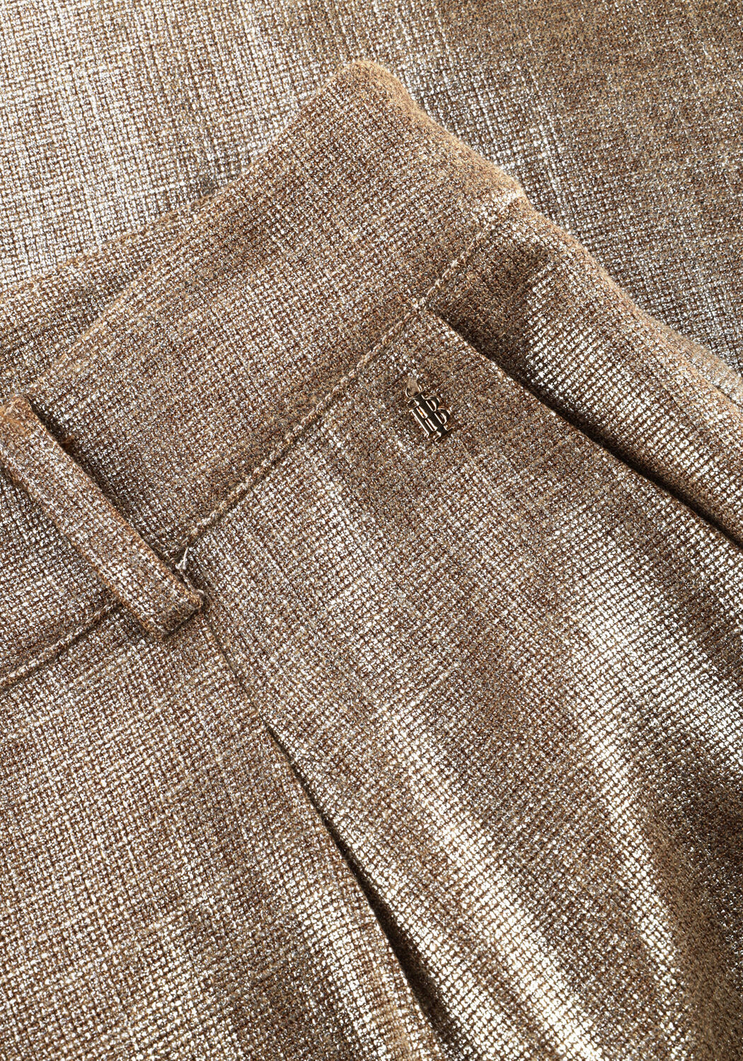 IBANA Pantalon large PESSY SHIMMERY en or - large