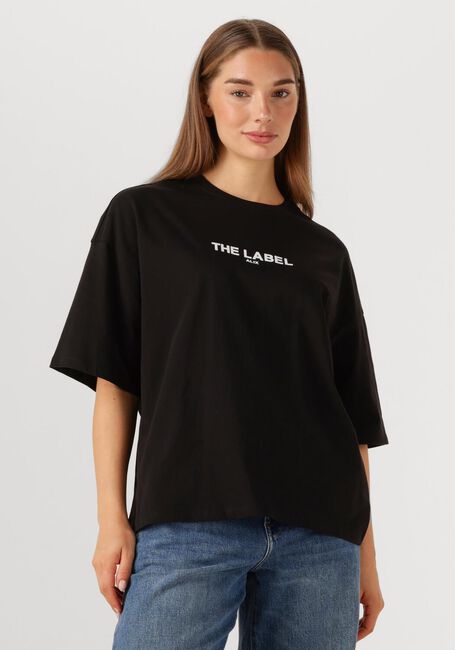 Zwarte ALIX THE LABEL T-shirt LADIES KNITTED BASIC THE LABEL T-SHIRT - large
