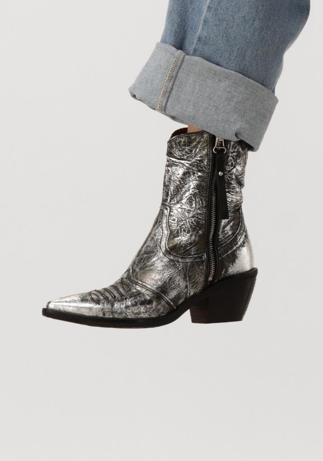 Zilveren A.S.98 Enkellaarsjes B84205 - large