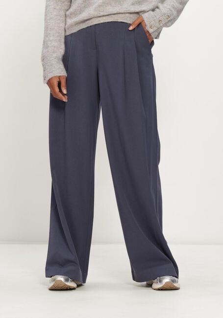 MSCH COPENHAGEN Pantalon large MSCHHENRIKA HW PANTS Bleu fonc&eacute; - large
