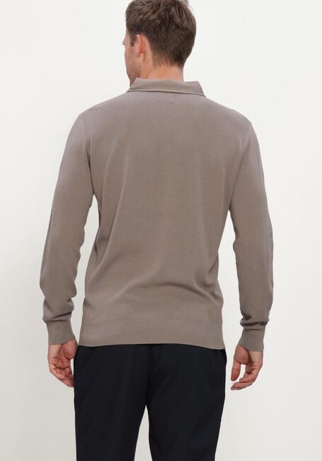 Taupe STEFANO LAURAN Trui POLO BUTTON COTTON - large