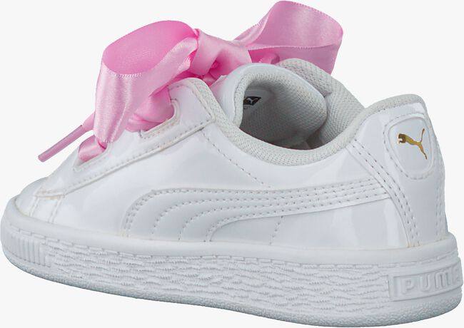 Witte PUMA Lage sneakers BASKET HEART PATENT KIDS - large