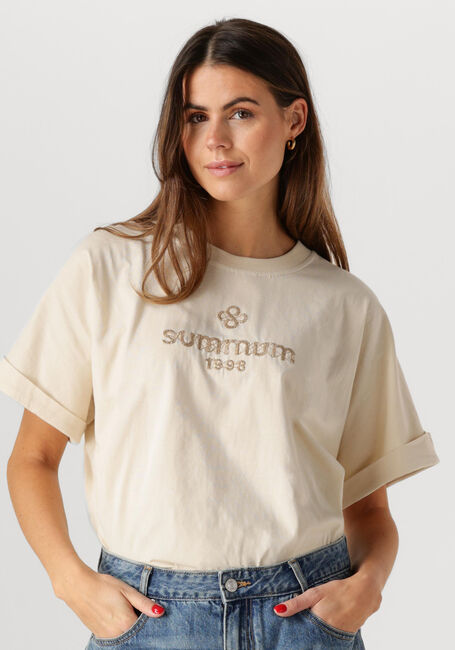 SUMMUM T-shirt BOXY ARTWORK TEE Blanc - large