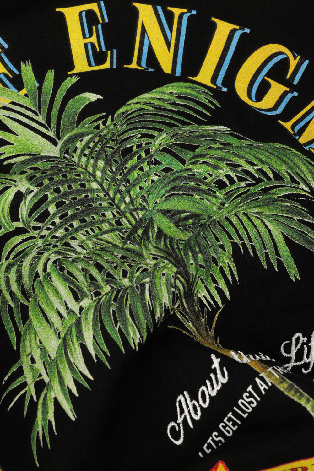 Zwarte PUREWHITE T-shirt TSHIRT WITH SMALL LOGO ON CHEST AND BIG BACK PRINT - large